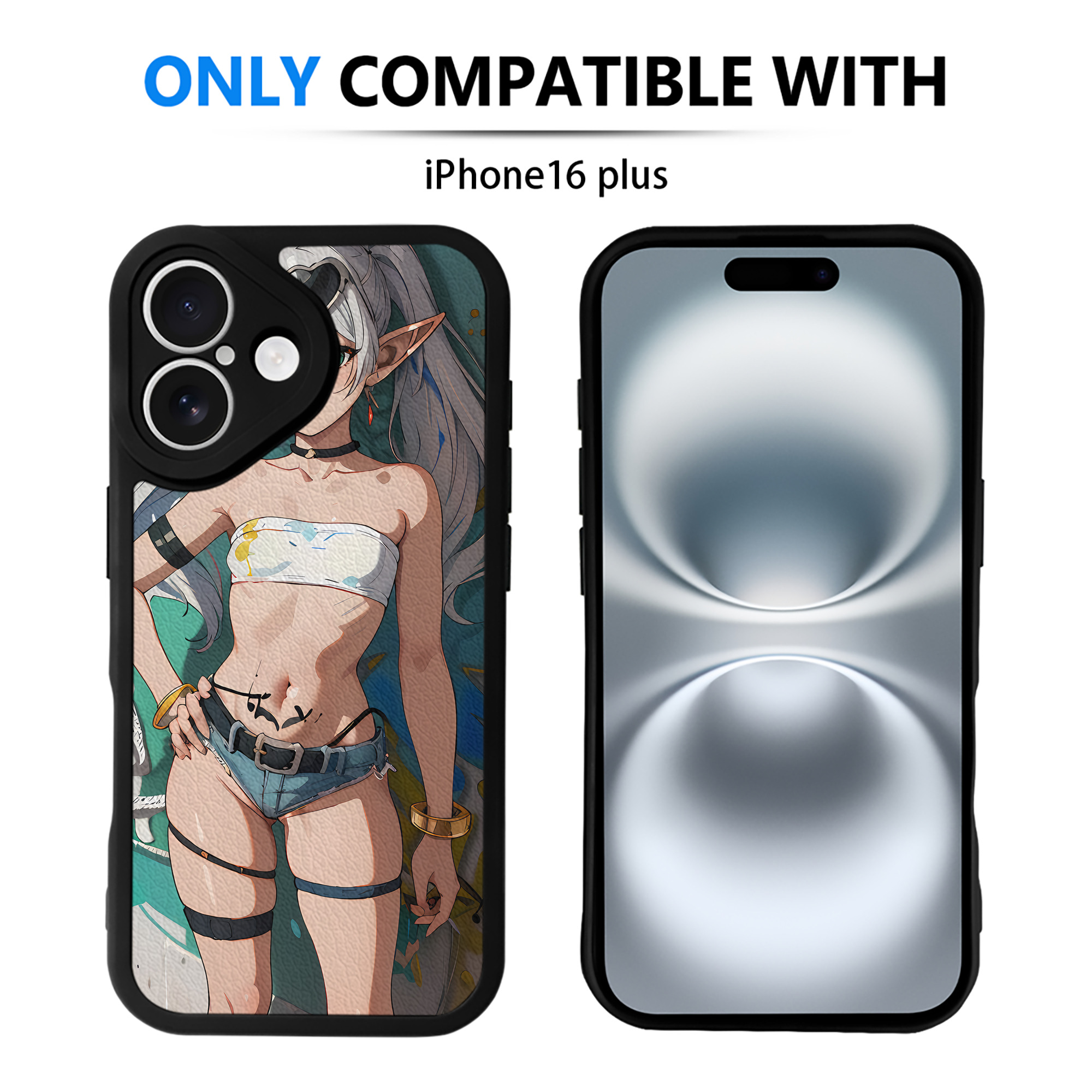 （画像用） 葬送のフリーレン Frieren 【iPhone 16シリーズ対応】シリコンスマホケース（レザー調） 材質：シリコン